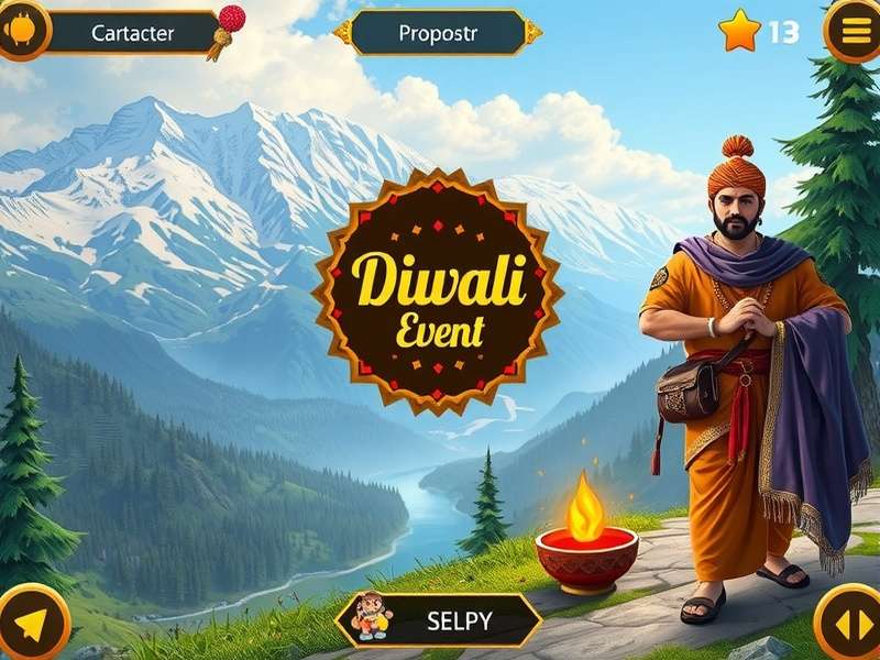 Alpine Adventure IN gameplay screenshot showing Himalayan landscape